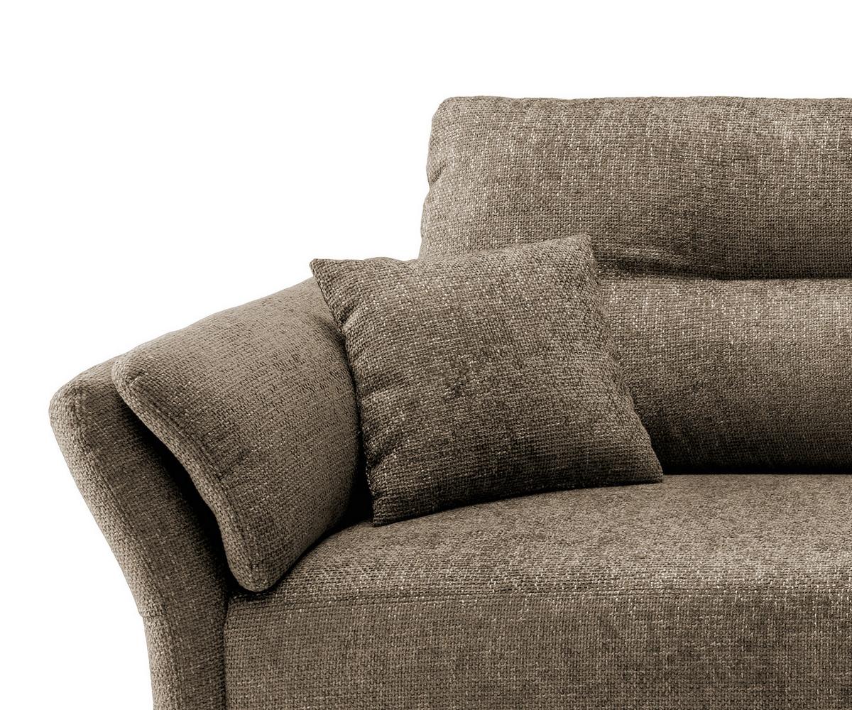Ecksofa Piatelli Cappuccino S: 269x172 cm - Schwarz/Cappuccino, MODERN, Textil (269/172cm) - MID.YOU