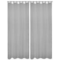 Schlaufenvorhang Nessi - Anthrazit Hochglanz, Basics, Textil (135/245cm)