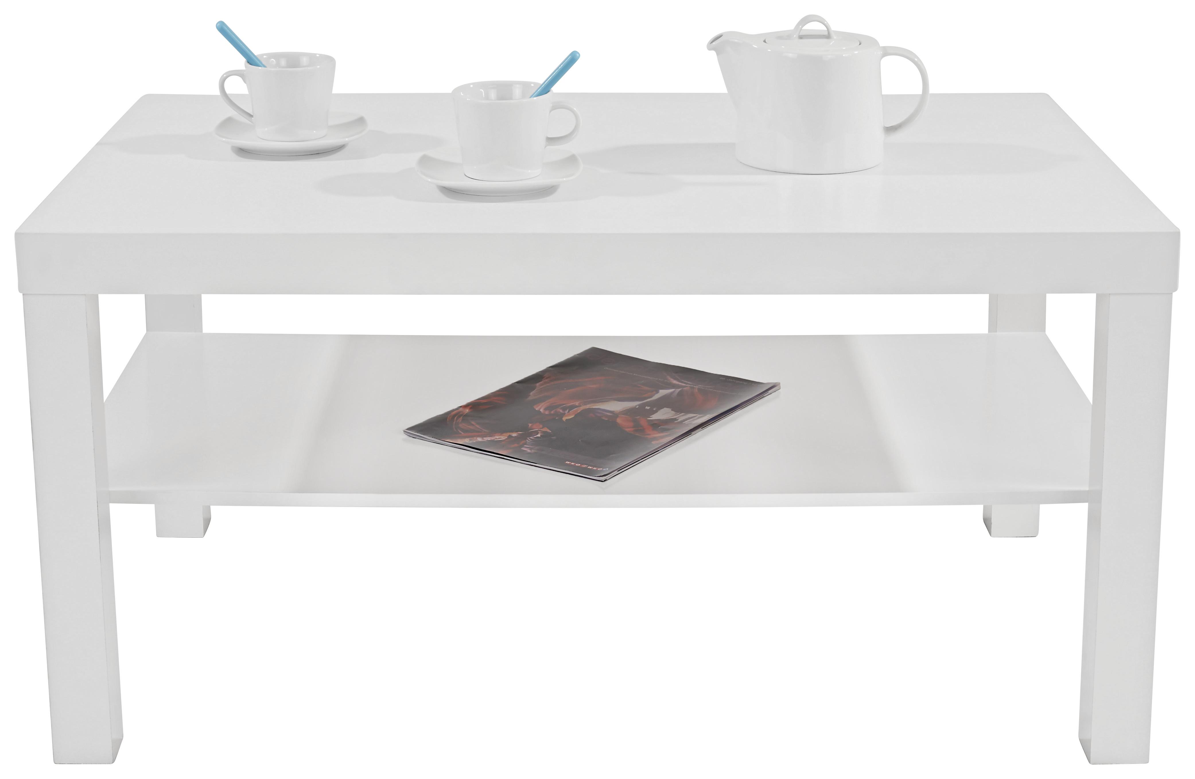 Konferenčný Stolík Light, Biely - biela, Moderný, kompozitné drevo (90/45/55cm)
