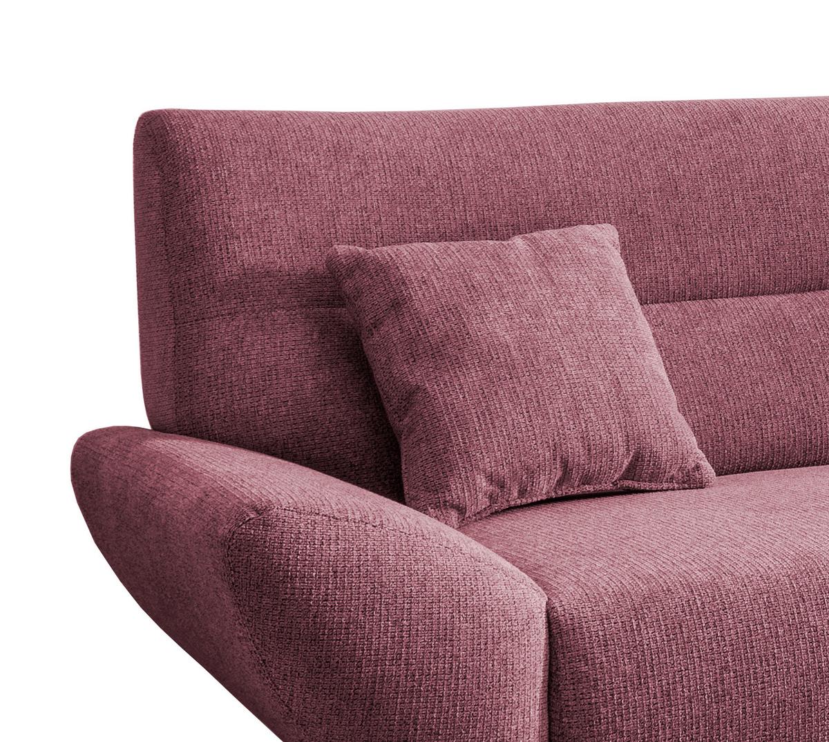 Ecksofa Drago Brombeere S: 290/166 Cm - Wildeiche/Brombeere, MODERN, Holz/Textil (290/166cm) - MID.YOU