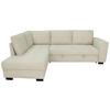 Ecksofa John Creme S: 178x239 cm - Creme/Schwarz, Trend, Textil (178/239cm)