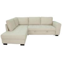 Ecksofa John Creme S: 178x239 Cm - Creme/Schwarz, Trend, Textil (178/239cm)