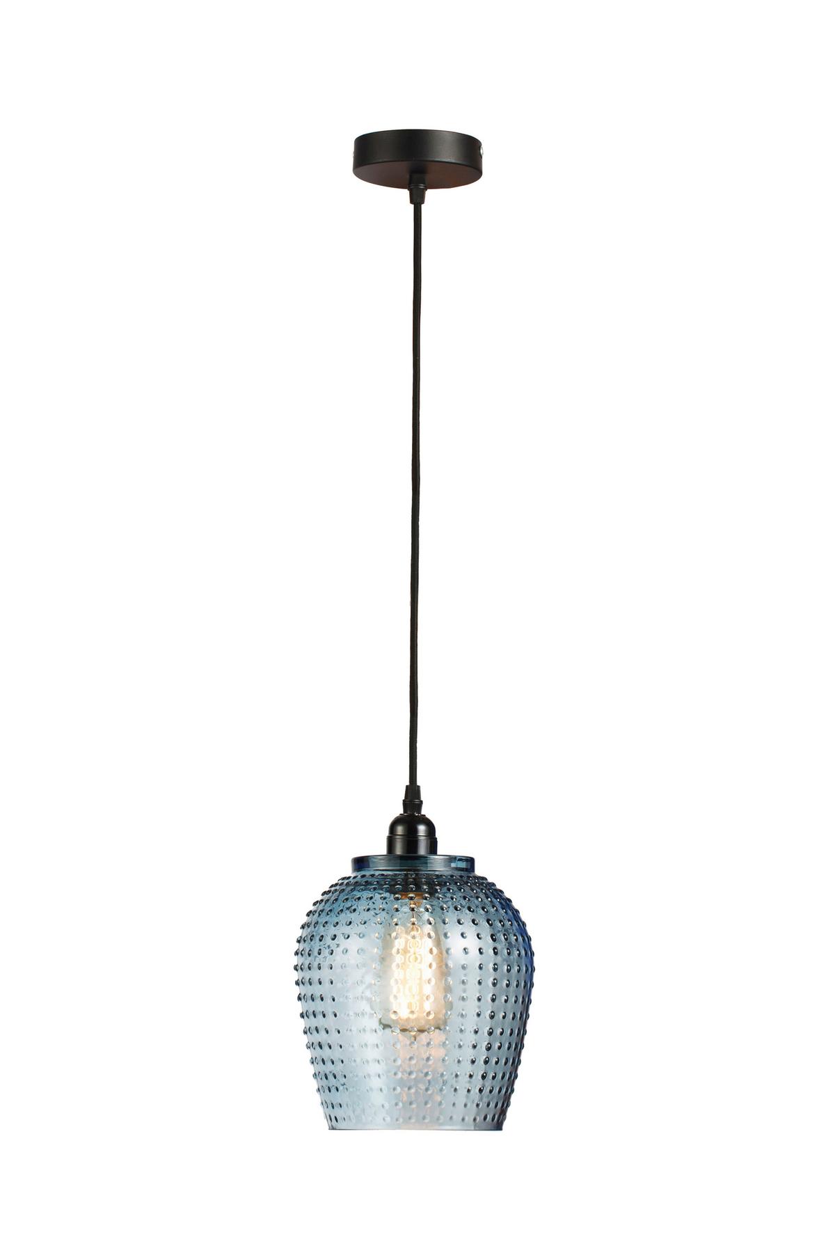 Hängeleuchte Terrific Riva Blau B: 18 Cm - Blau, Basics, Glas (18/18/27cm) - Kayoom