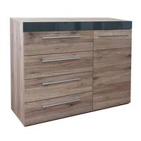 Komód Royal - San Remo tölgy, Modern, faalapú anyag (120/88/42cm)