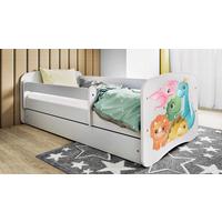 Kinder-/Juniorbett Babydreams inkl. Matratze 80x160 - Birkefarben/Weiß, MODERN, Holz/Holzwerkstoff (80/160cm) - MID.YOU