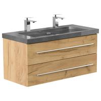 WASCHTISCHKOMBI Yamo, Eichefarben B: 100cm - Eichefarben, Basics, Holzwerkstoff/Stein (100cm) - MID.YOU