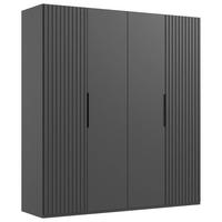Drehtürenschrank Andorra Graphitfarben B: 200 Cm - Graphitfarben, MODERN, Holzwerkstoff (200/216/58cm) - MID.YOU