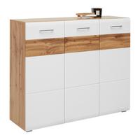 Botník FUNNY bílá/barva dubu - bílá/barvy dubu, Konvenční (126/104/40cm) - Mömax