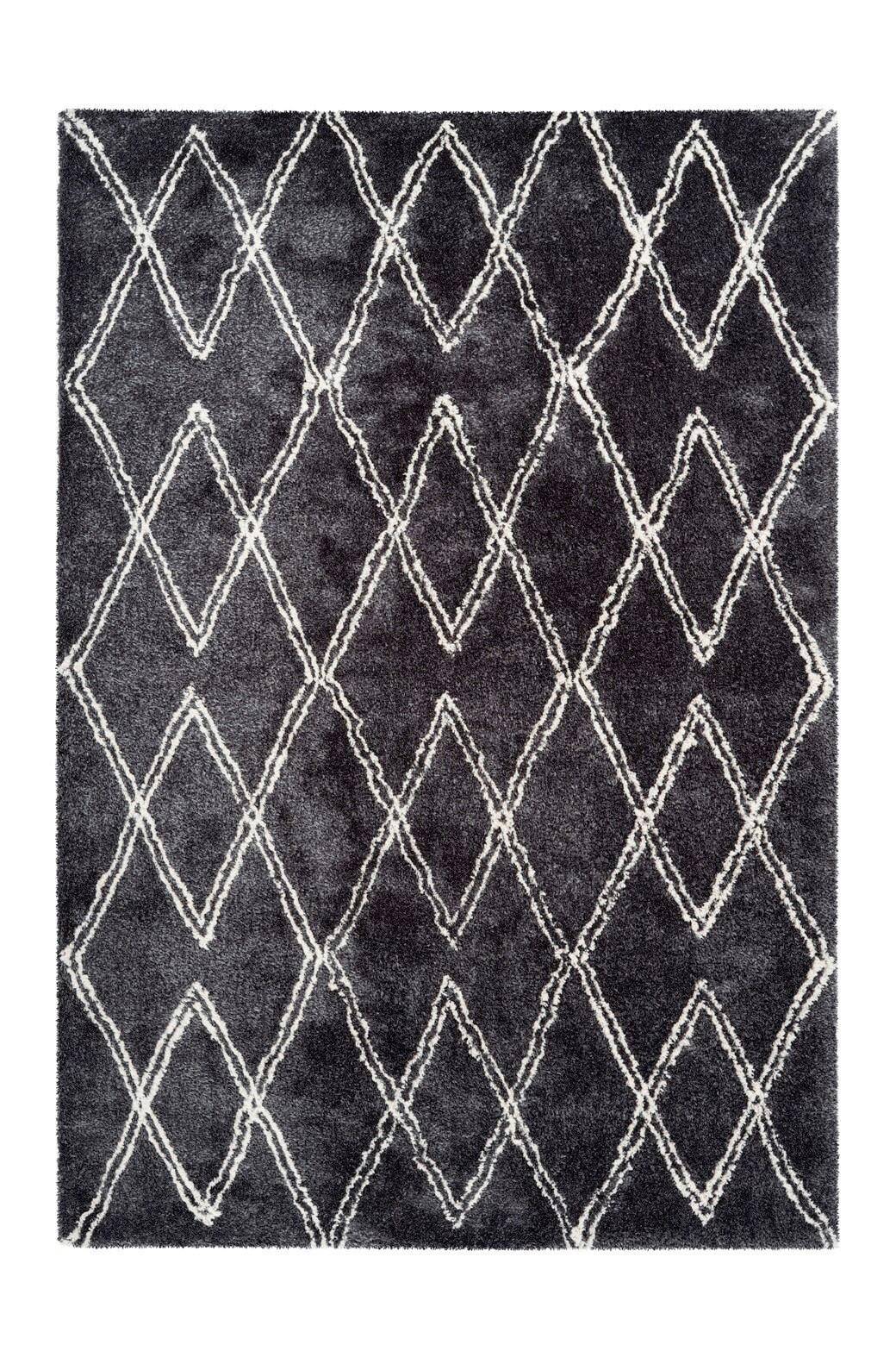 HOCHFLORTEPPICH Anthrazit/Grau - Anthrazit, KONVENTIONELL, Textil (160/230cm) - Kayoom