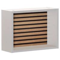 Wandregal Ekko B: 40,2cm Weiß, Eichefarben - Eichefarben/Weiß, MODERN, Holzwerkstoff (40,2/30,2/15,7cm) - MID.YOU