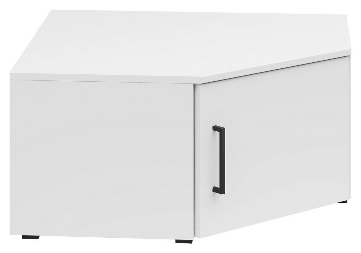 Nástavec na skříň MULTISTAURAUM š: 101 cm - bílá/černá, Moderní, kompozitní dřevo/plast (71,5/71,5cm)