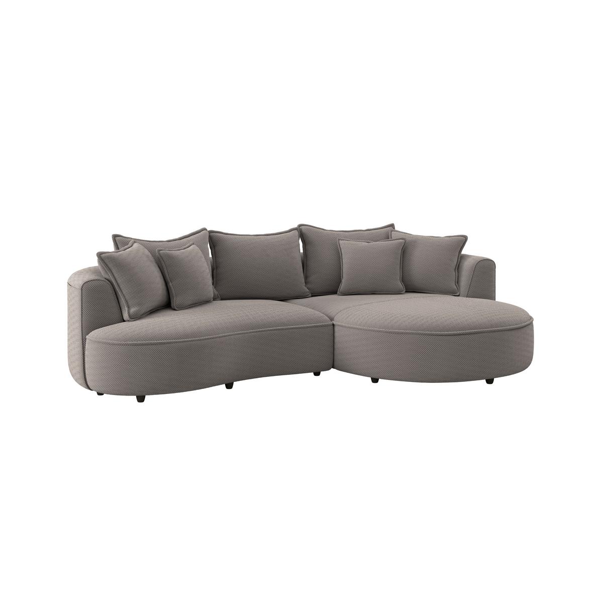Ecksofa Levi - Schwarz/Cappuccino, MODERN, Textil (287/168cm)