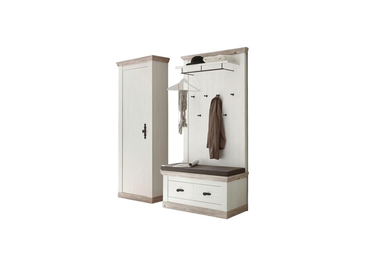 Garderobe Florenz Pinienfarben/Hellbraun 190 cm - Hellbraun/Pinienfarben, Design, Holzwerkstoff (190/201/45cm) - MID.YOU