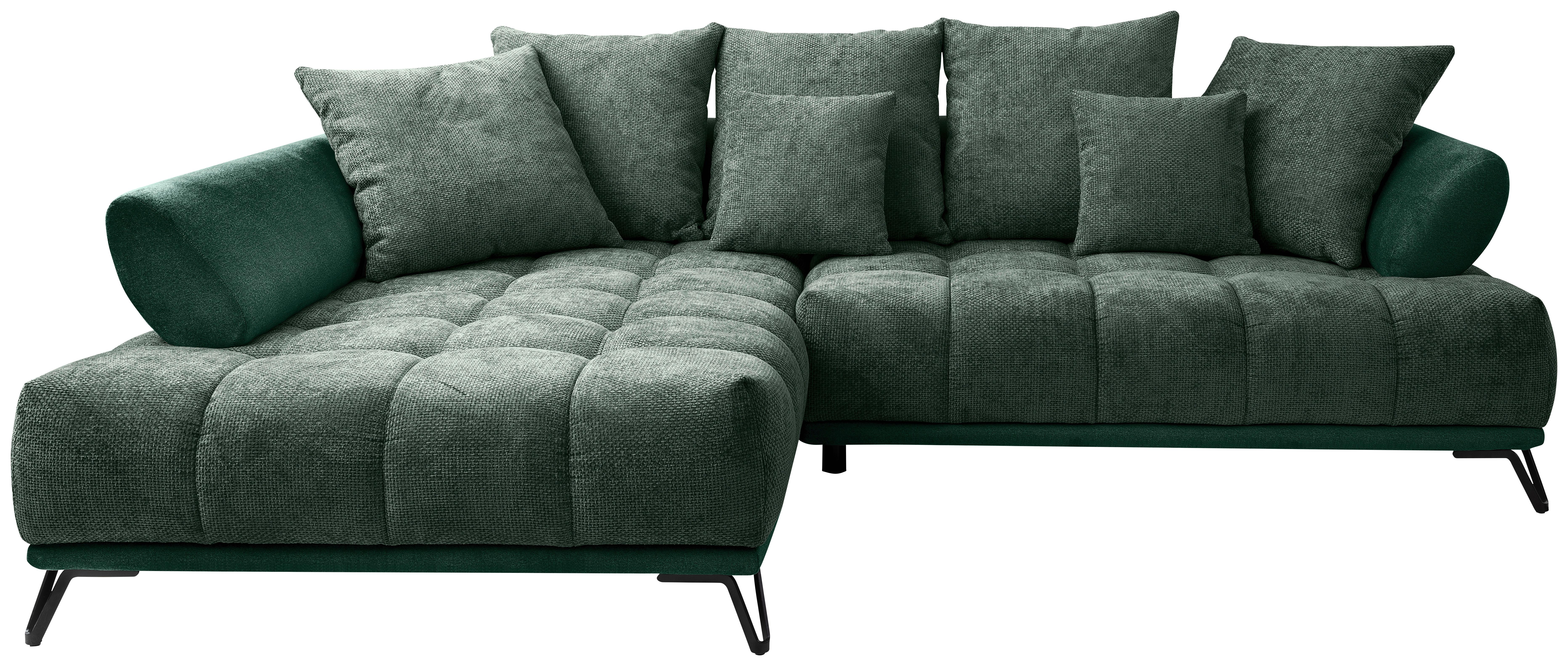 Ecksofa LARGO N Dunkelgrün S: 184x262 cm