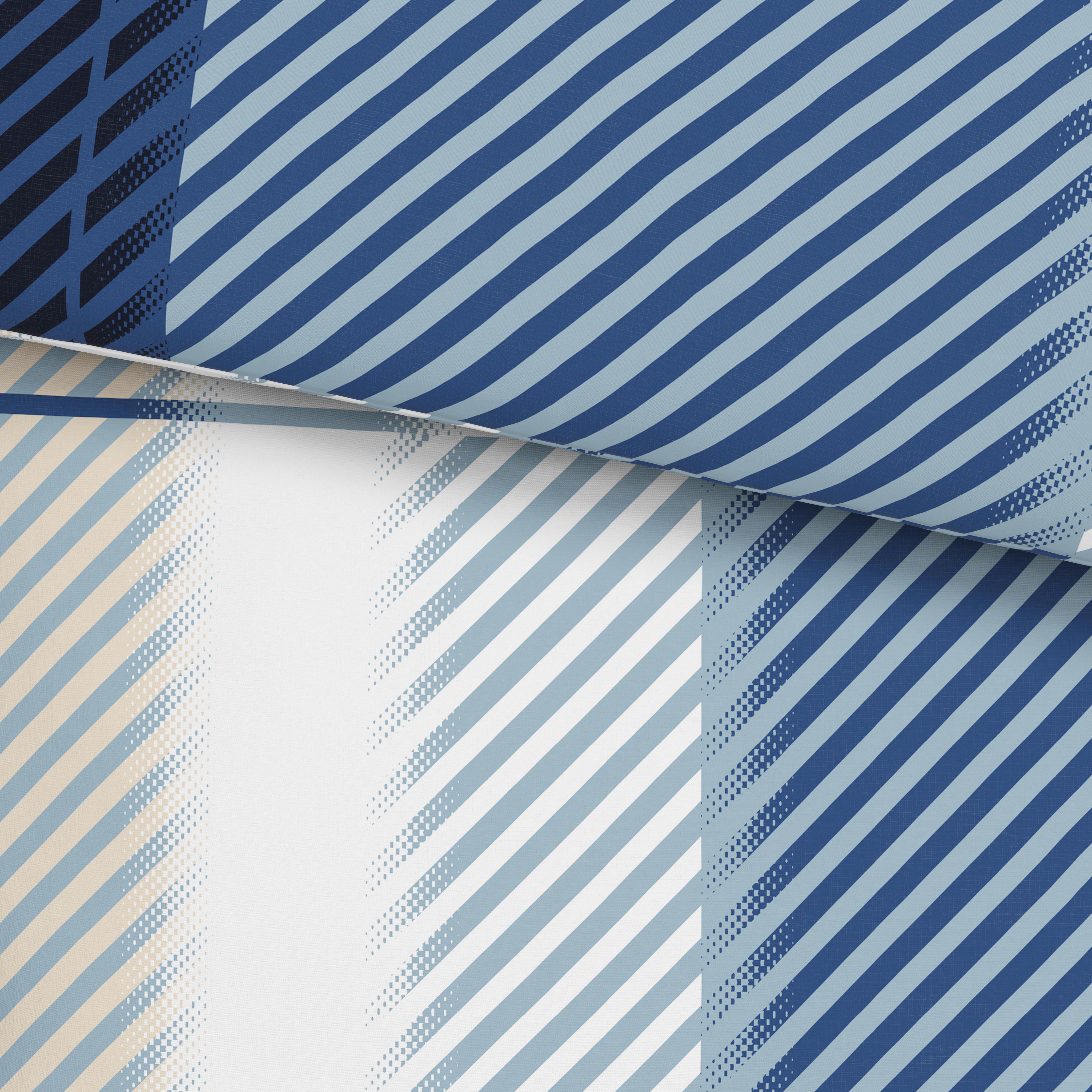 Bettwäsche 140x200 Cm Martha Mikrofaser Blau - Blau, MODERN, Textil - Luca Bessoni