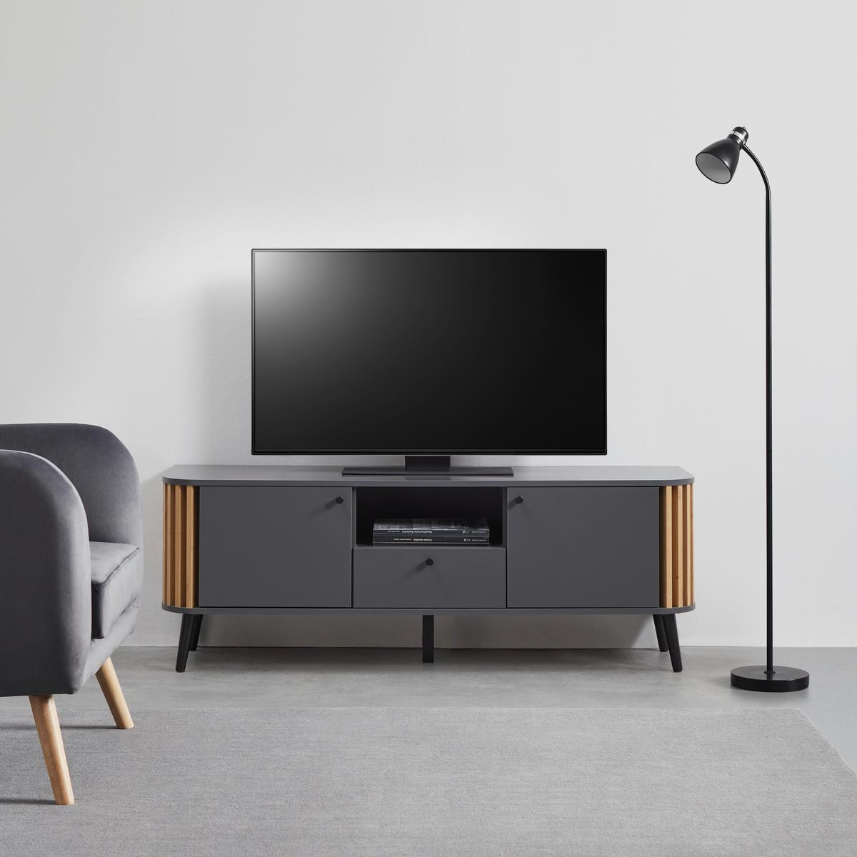 TV komoda PURE - šedá, Design, kompozitní dřevo (138/50/40cm) - Premium Living