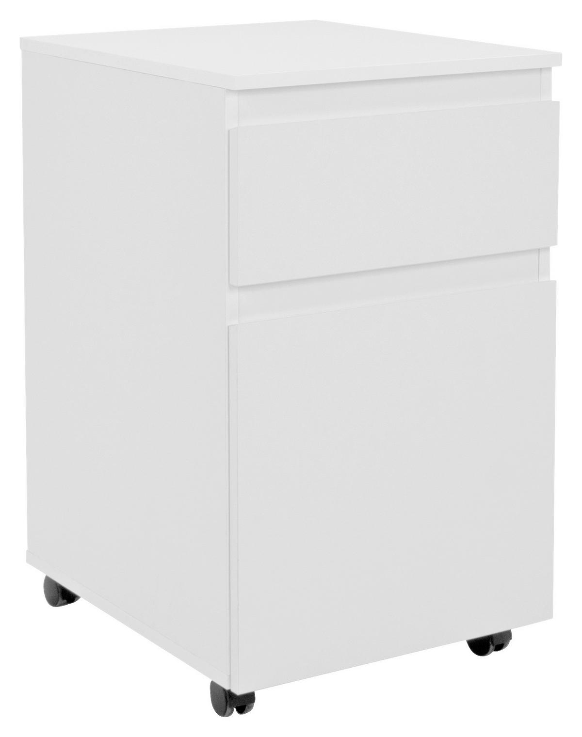 Rollcontainer Weiß Image 31, 44x73x52 Cm - Weiß, KONVENTIONELL, Holzwerkstoff/Kunststoff (44/73/52cm) - MID.YOU