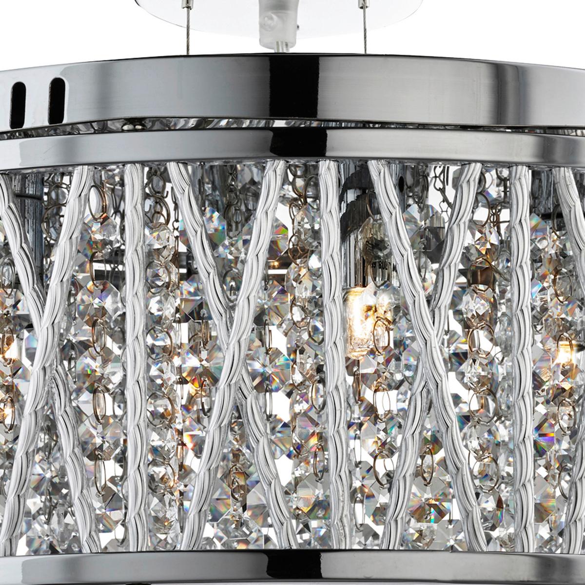 Hängeleuchte Elise H: 135 cm 5-Flammig, höhenverstellbar - Chromfarben, KONVENTIONELL, Glas/Metall (40l)