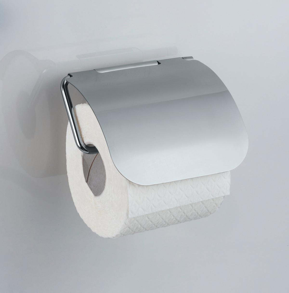 Toilettenpapierhalter Static Loc Osmio 24874100 - Chromfarben, MODERN, Metall (13/13,5/3cm) - Wenko