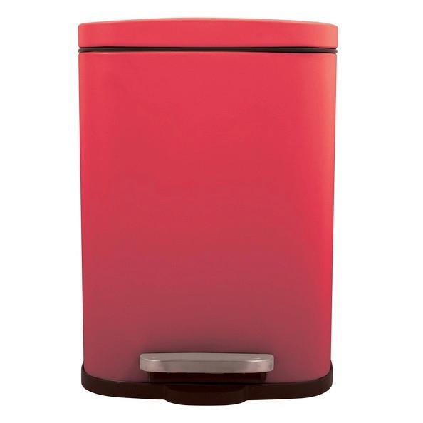 Treteimer Akira 5L Rot Metall LBH: 21,4x17,6x30 cm