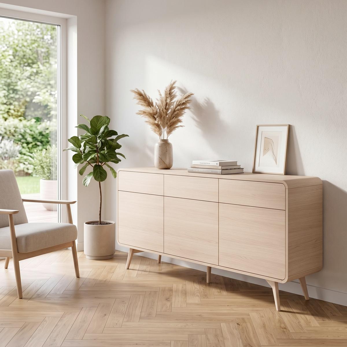 Sideboard Torsby Eichefarben B: 180 cm - Eichefarben, Design, Holzwerkstoff (180/84/39cm) - Livetastic