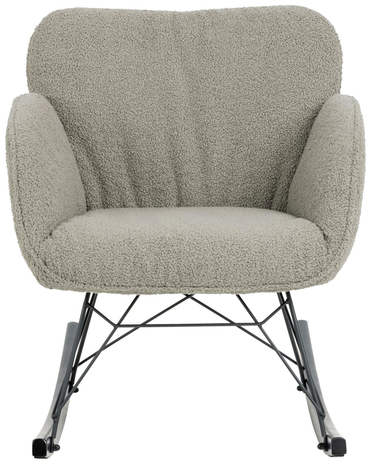 Schaukelstuhl Kelsey - Schwarz/Braun, Design, Textil (67,5/80/90cm) - Livetastic