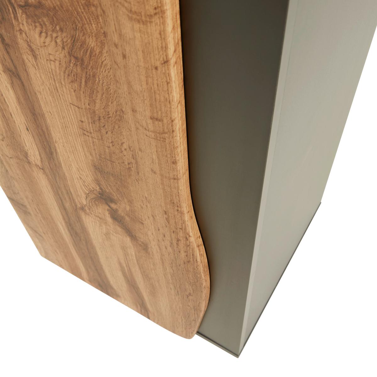 Vysoká skříňka TIMBER -EXKLUSIV- - Moderní, kov/kompozitní dřevo (40/194/35cm) - Premium Living