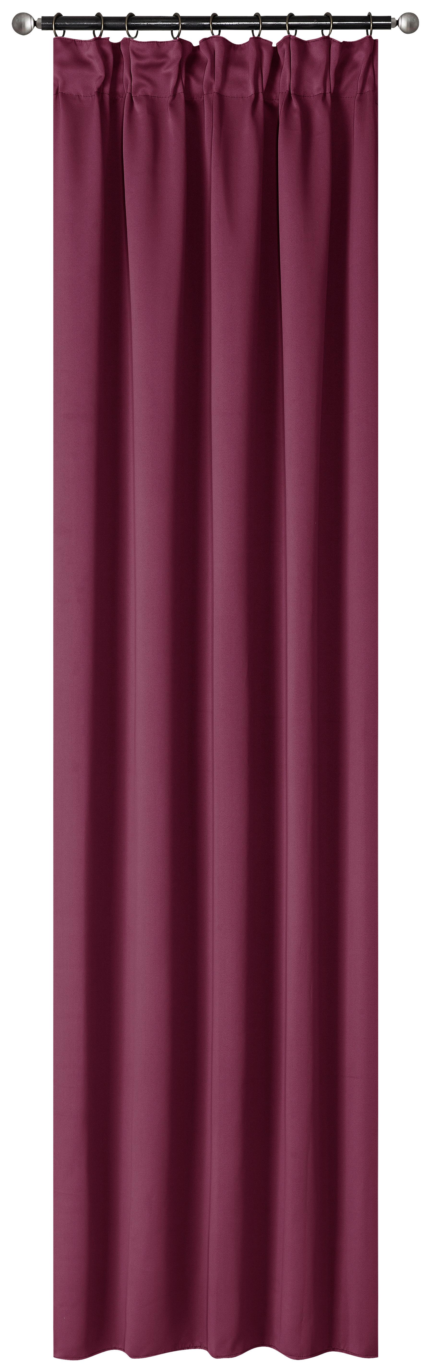 Vorhang mit Band Simone 135x245 cm Rot - Rot, ROMANTIK / LANDHAUS, Textil (135/245cm) - James Wood