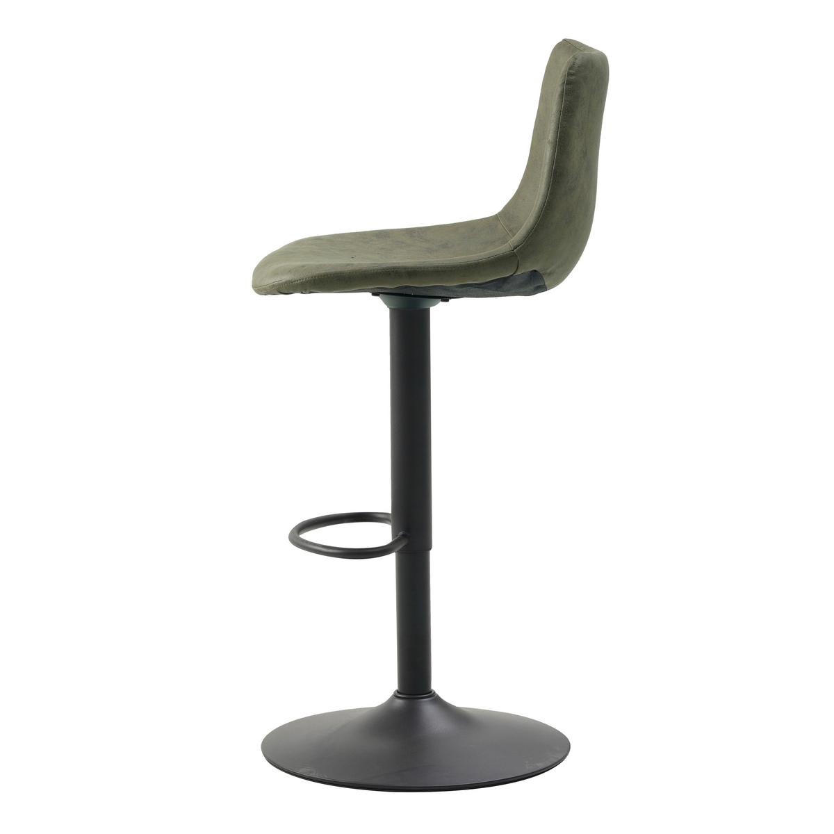 BARHOCKER-SET Glenn Grün B: 45cm - Schwarz/Grün, Basics, Textil/Metall (45/90/52cm) - MID.YOU