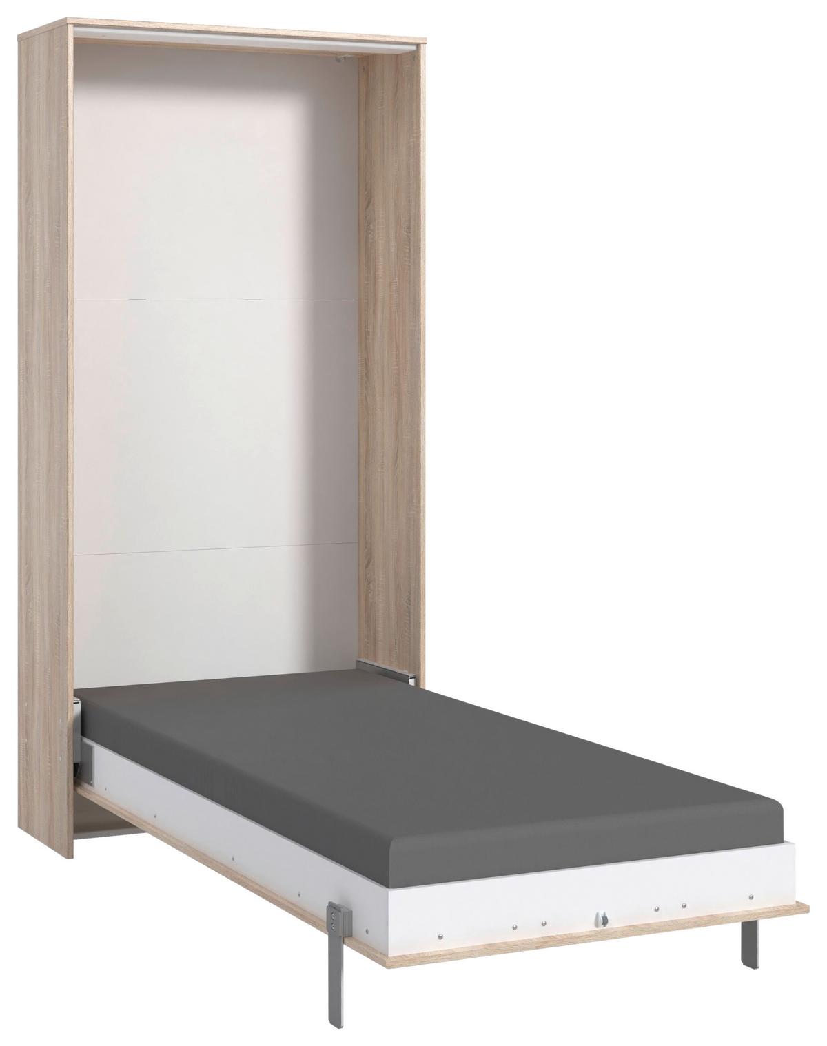 Schrankbett mit Lattenrost 90x200 Juist, Eiche Dekor - Eichefarben, KONVENTIONELL, Holz/Holzwerkstoff (90/200cm) - MID.YOU