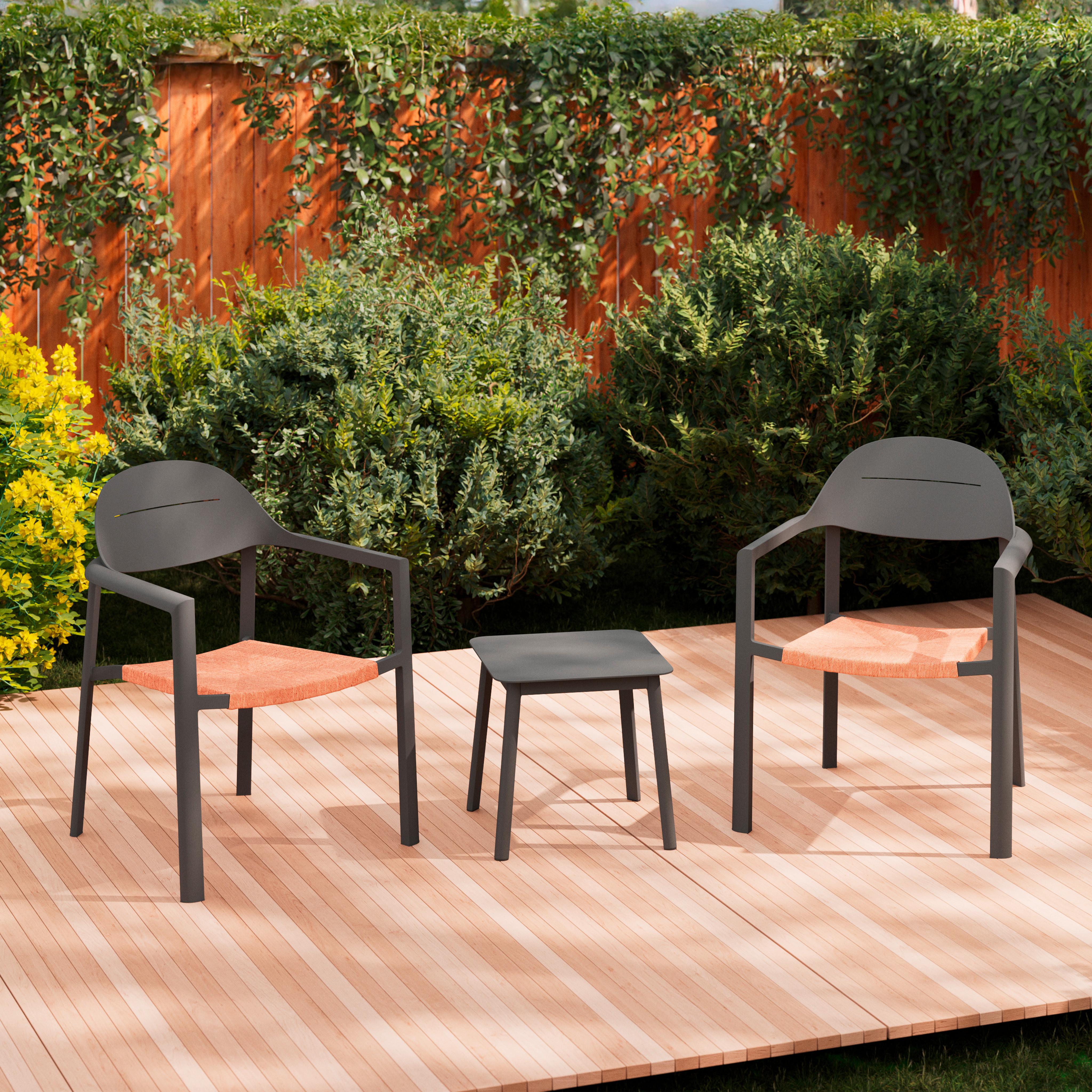 BALKÓNOVÁ ZOSTAVA SYDNEY - prírodná farba/tmavosivá, Modern, kov/plast (66/68/66cm) - Mömax