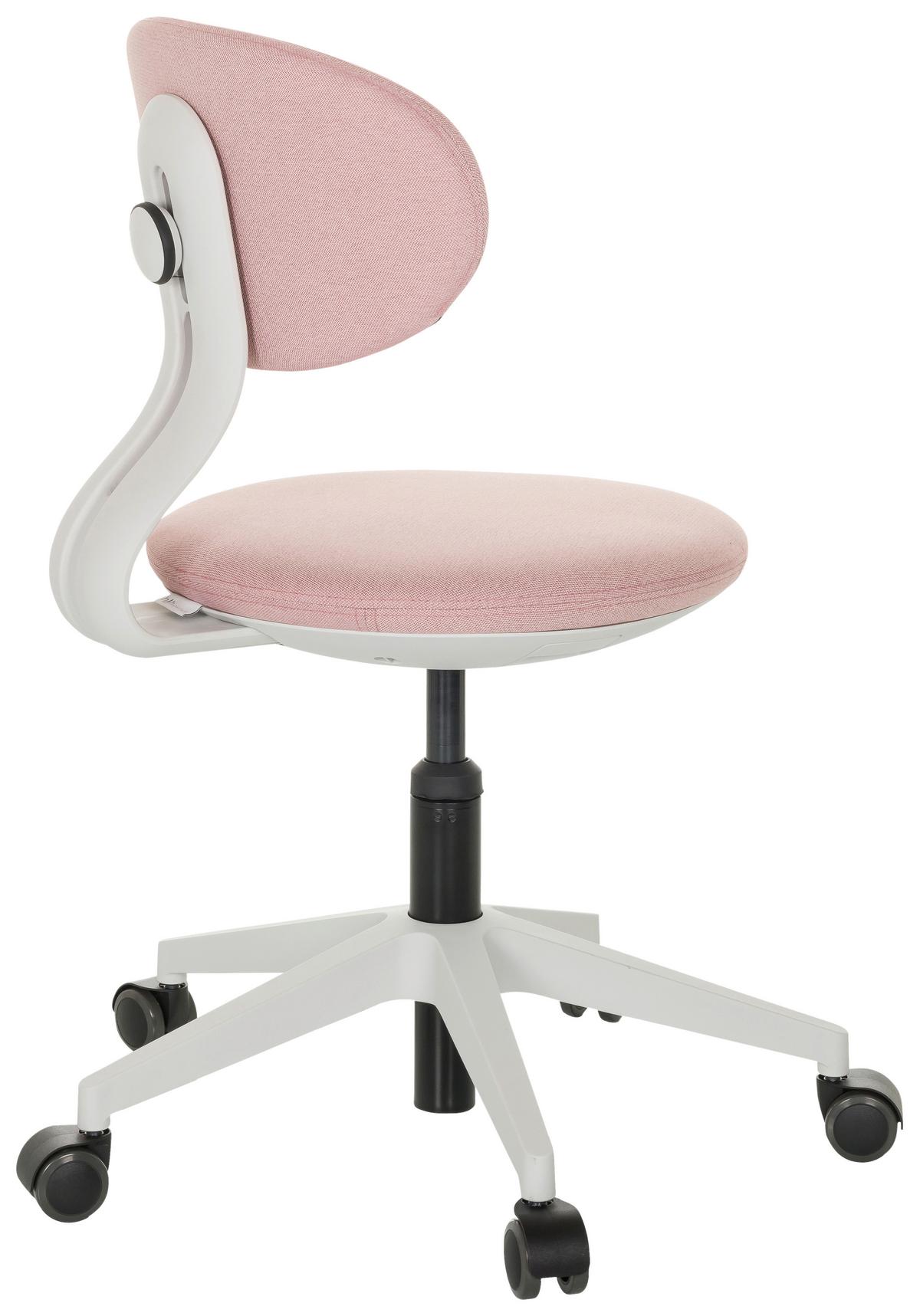 Jugenddrehstuhl Minimovo - Rosa/Weiß, Basics, Kunststoff/Textil (42/66-87/52cm) - MID.YOU