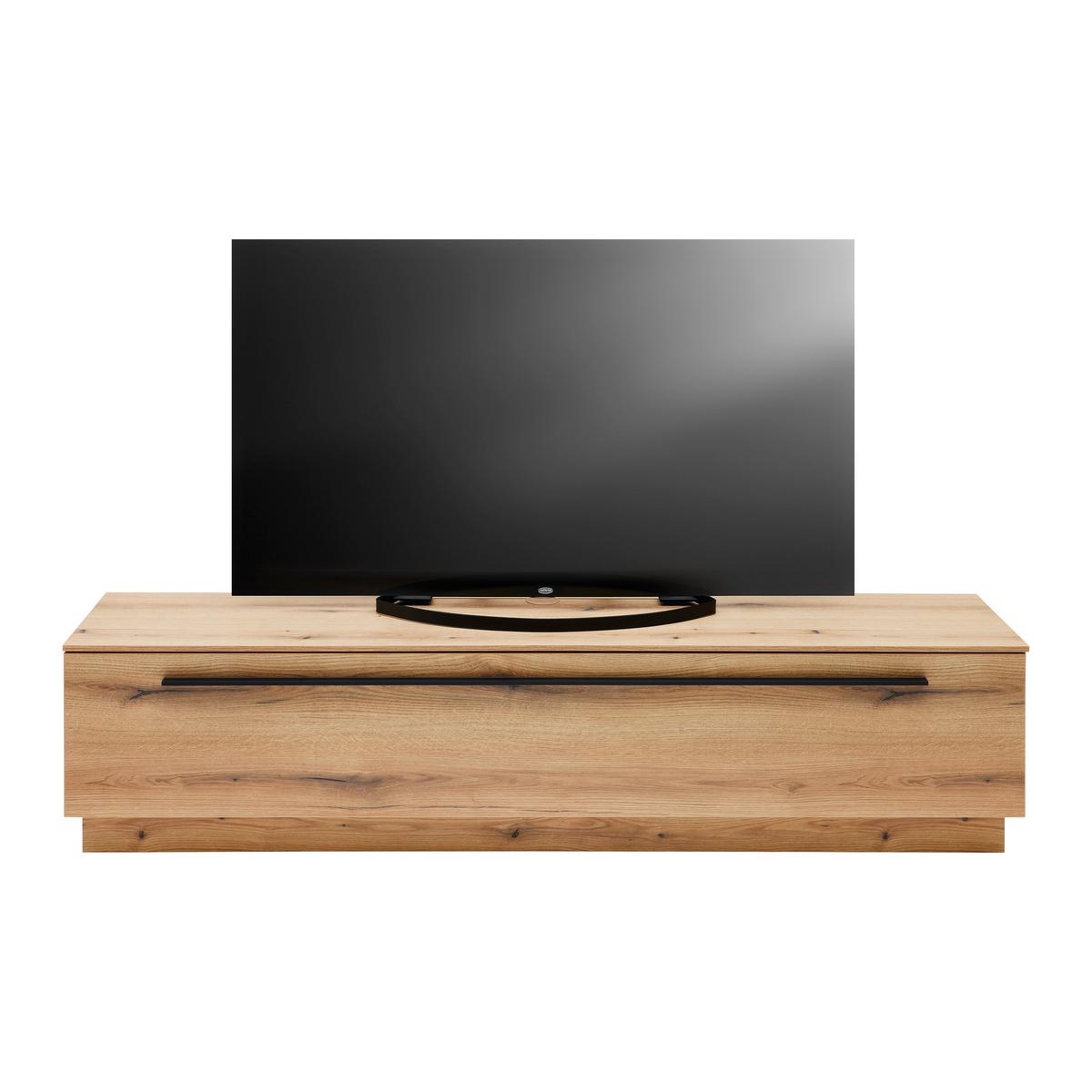 KOMODA POD TELEVIZI MATEO - černá, Moderní, kompozitní dřevo/plast (180/41/40cm) - Mömax