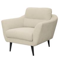 Sessel Tromso Creme B: 92 cm - Creme/Schwarz, Design, Textil (92/87/88cm) - Livetastic