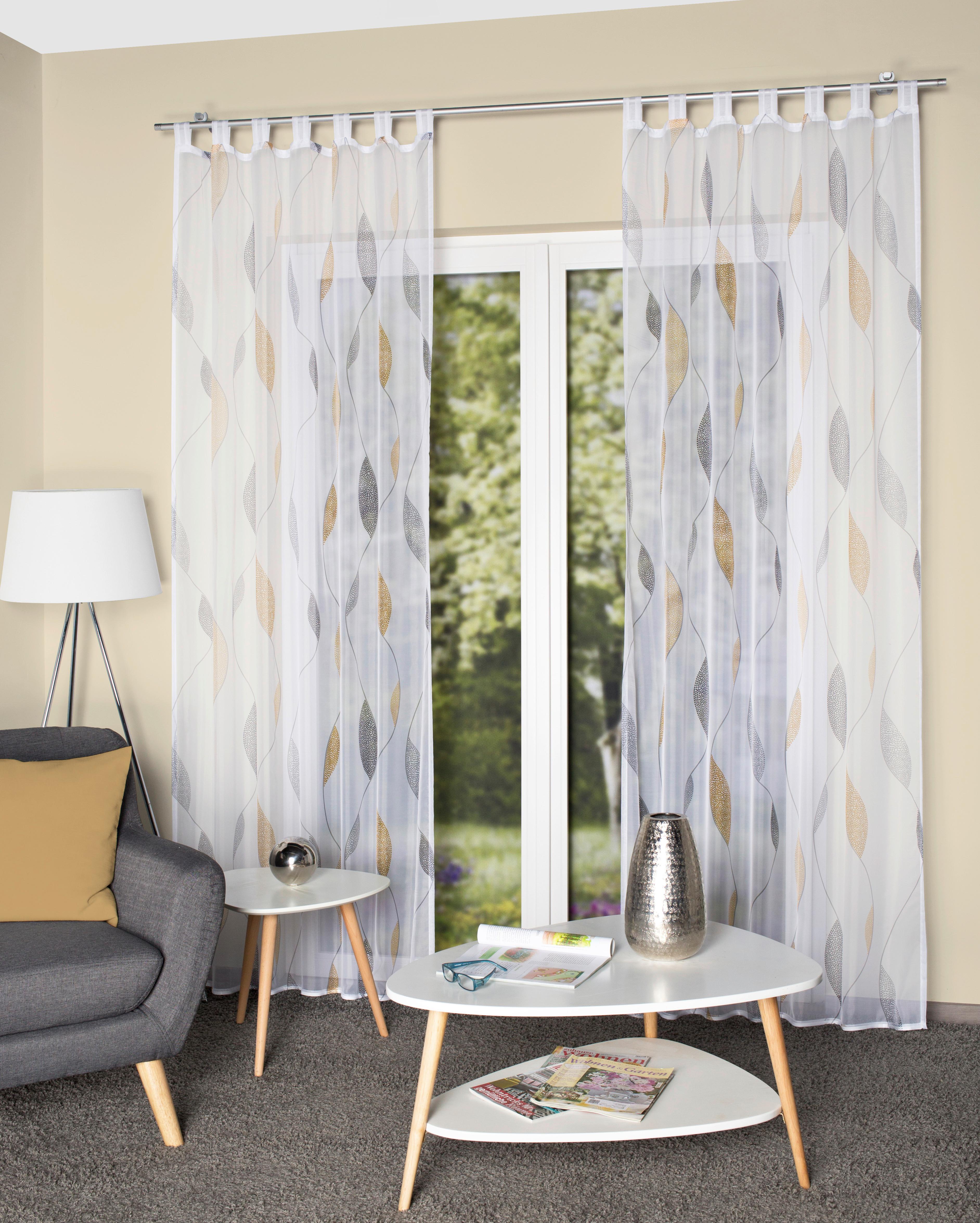 Schlaufenvorhang Paolo - Gelb, KONVENTIONELL, Textil (140/245cm) - Schmidt W. Gmbh