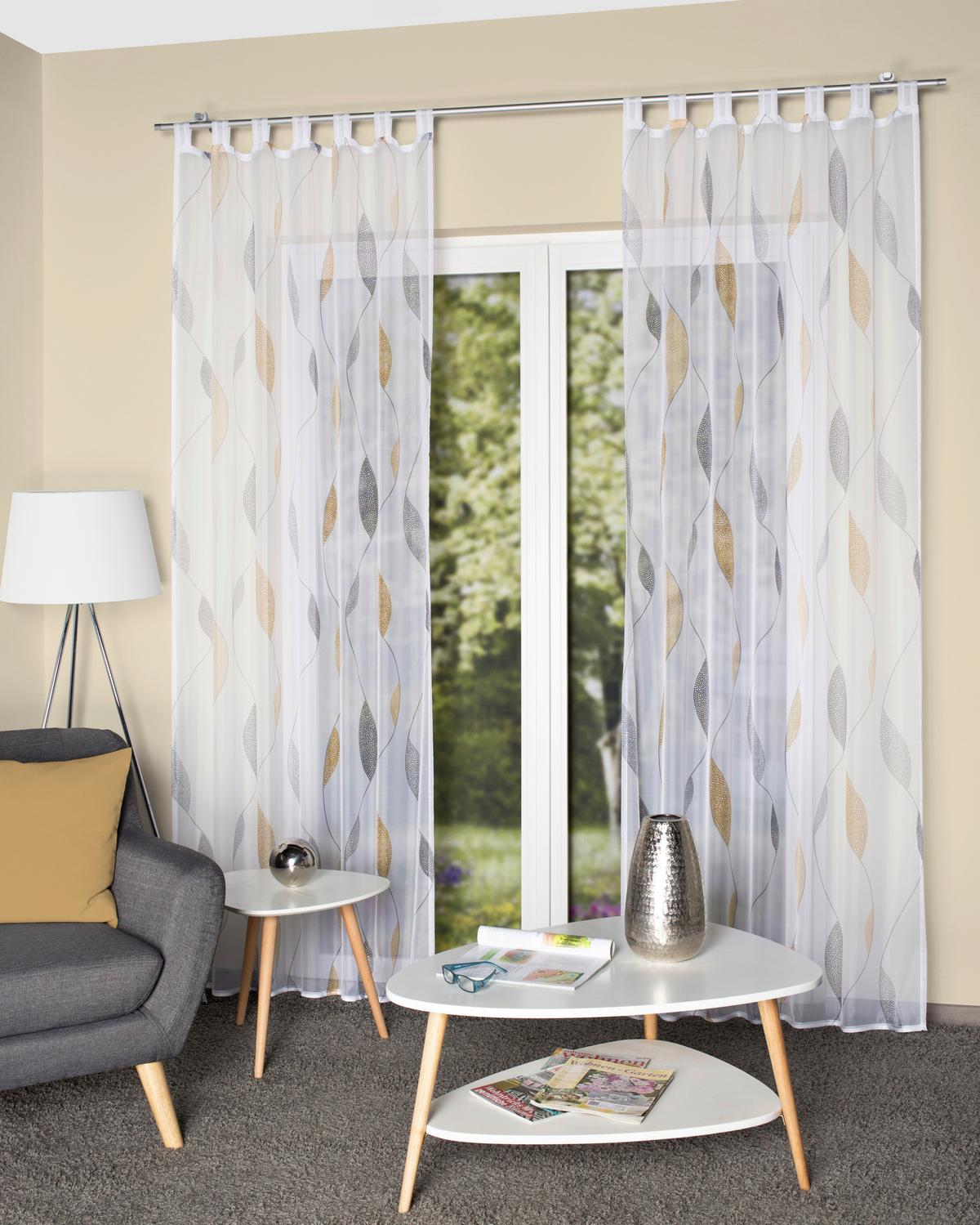 Schlaufenvorhang Paolo - Gelb, KONVENTIONELL, Textil (140/175cm) - Schmidt W. Gmbh