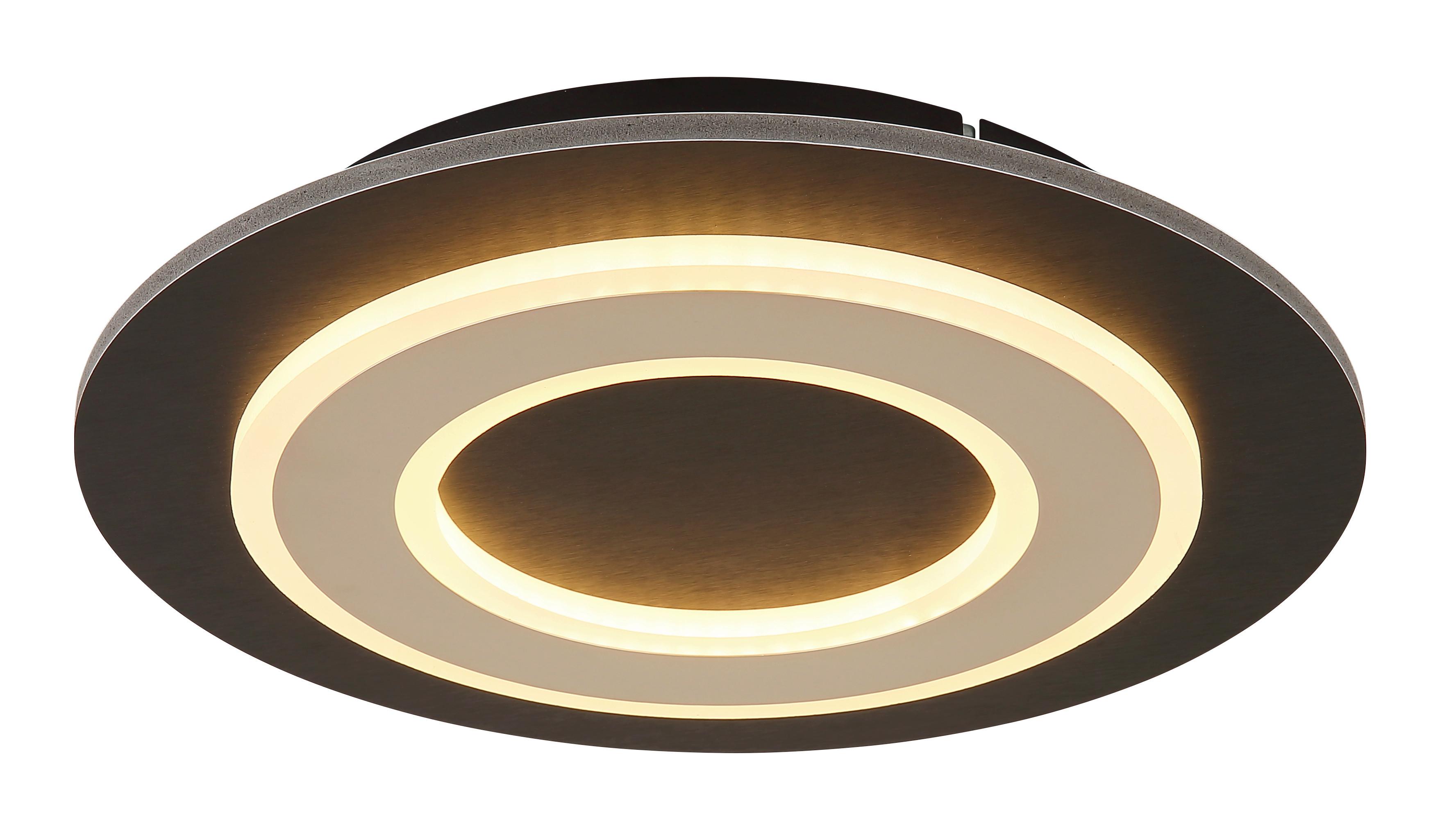 LED-DECKENLEUCHTE 48032A-24 JAYDEN - Champagner/Dunkelbraun, KONVENTIONELL, Holzwerkstoff/Kunststoff (32/5.5cm) - Globo