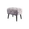 Hocker Samt Grau/Schwarz Sitz Gepolstert H: 48 cm - Schwarz/Grau, Basics, Holzwerkstoff/Textil (40/48/60cm) - Kayoom