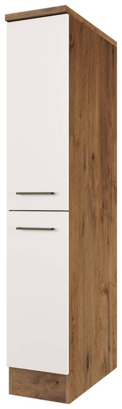 Apothekerschrank Avila B: 30 cm Eichefarben/Magnolie - Eichefarben/Magnolie, KONVENTIONELL, Holzwerkstoff (30/168,5/60cm) - FlexWell