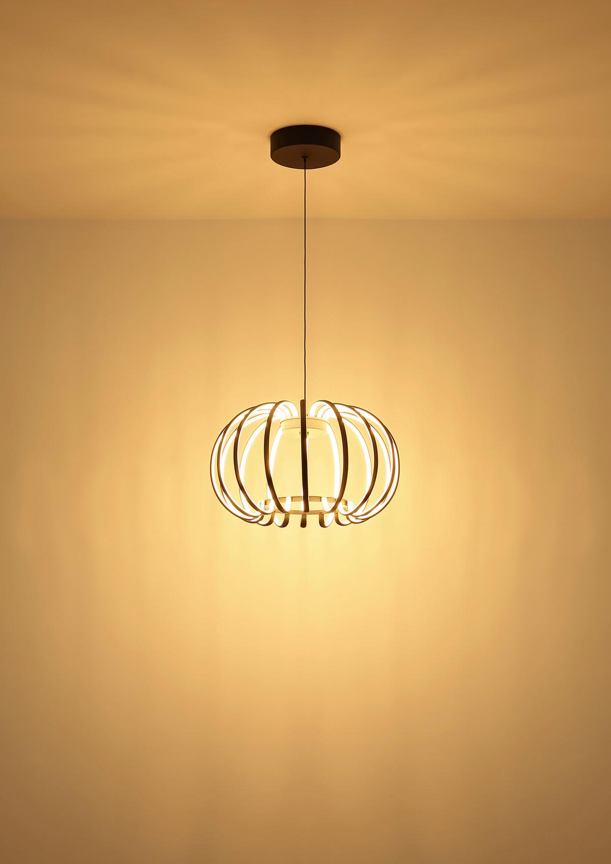 ZÁVĚSNÉ LED SVÍTIDLO RIBBON - bílá/černá, Design, kov/plast (40/120cm) - Globo