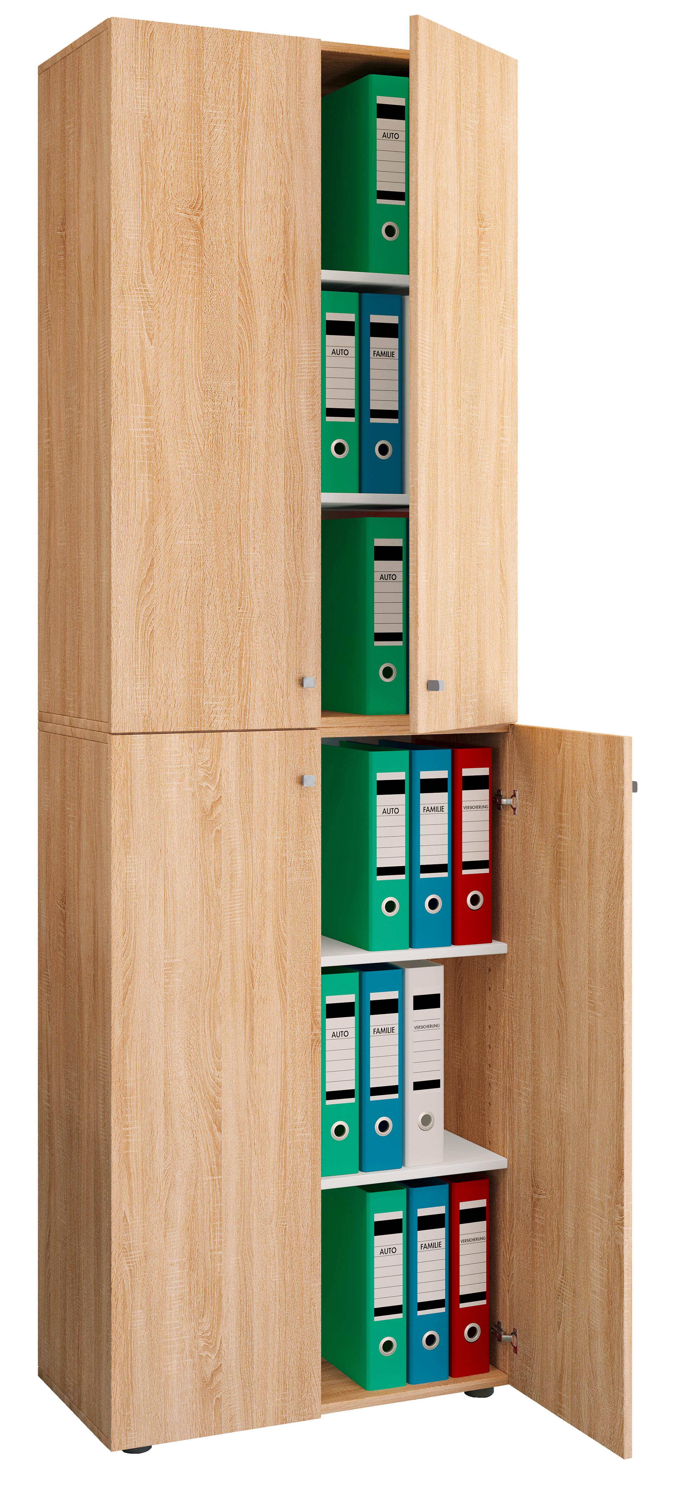 Aktenschrank Lona Eiche Dekor B: 70 cm - Sonoma Eiche, Design, Holzwerkstoff (70/220/39cm) - MID.YOU