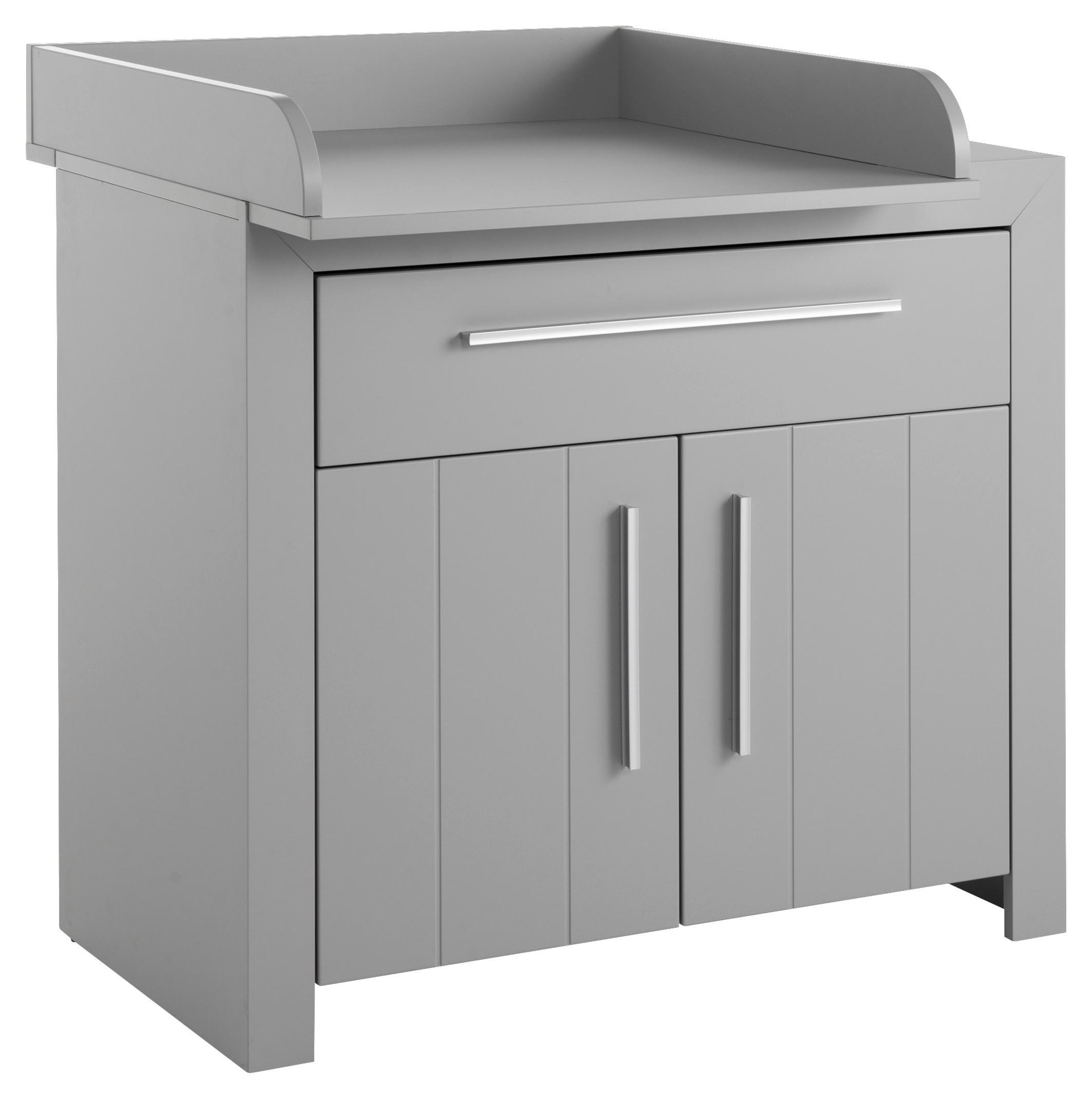Wickelkommode in Grau 'Nikola' - šedá/barvy stříbra, Konvenční, kompozitní dřevo/plast (108/107/84cm) - MID.YOU