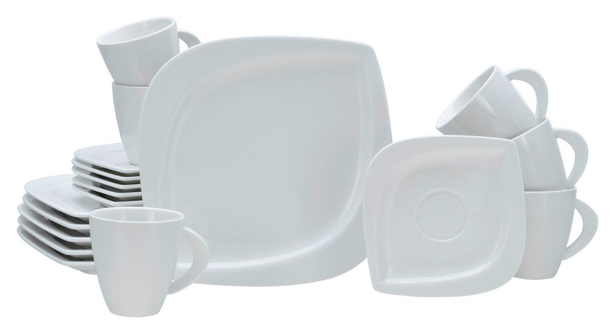 Kaffeeservice Porzellan 6 Personen Geschirr Set - Creme, Basics, Keramik (31/27/32cm) - Creatable
