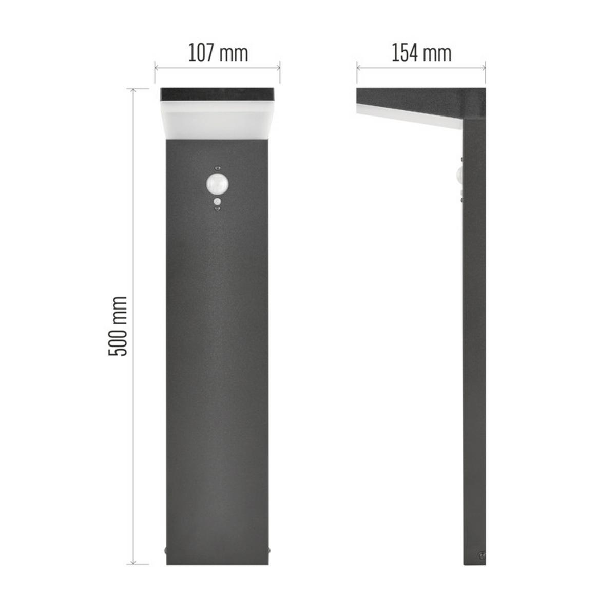 VONKAJŠIE LED SVIETIDLO VEREA - čierna, Modern, kov/plast