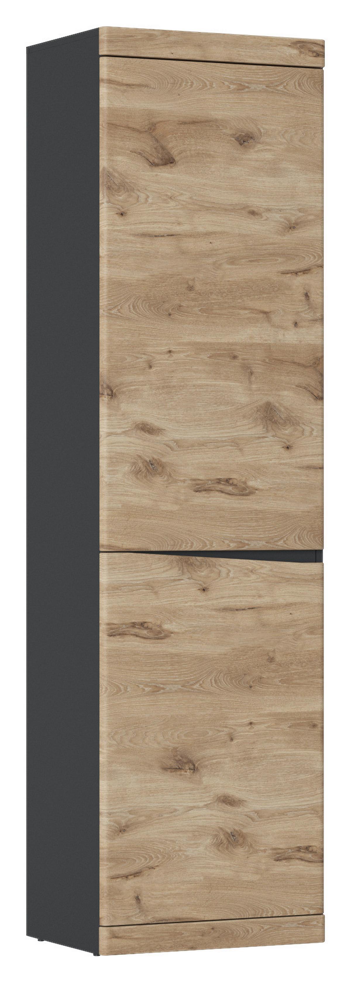 Garderobenschrank Spring Anthrazit/Eiche Dekor B: 54 cm - MODERN, Holzwerkstoff (54/196,6/39,9cm)