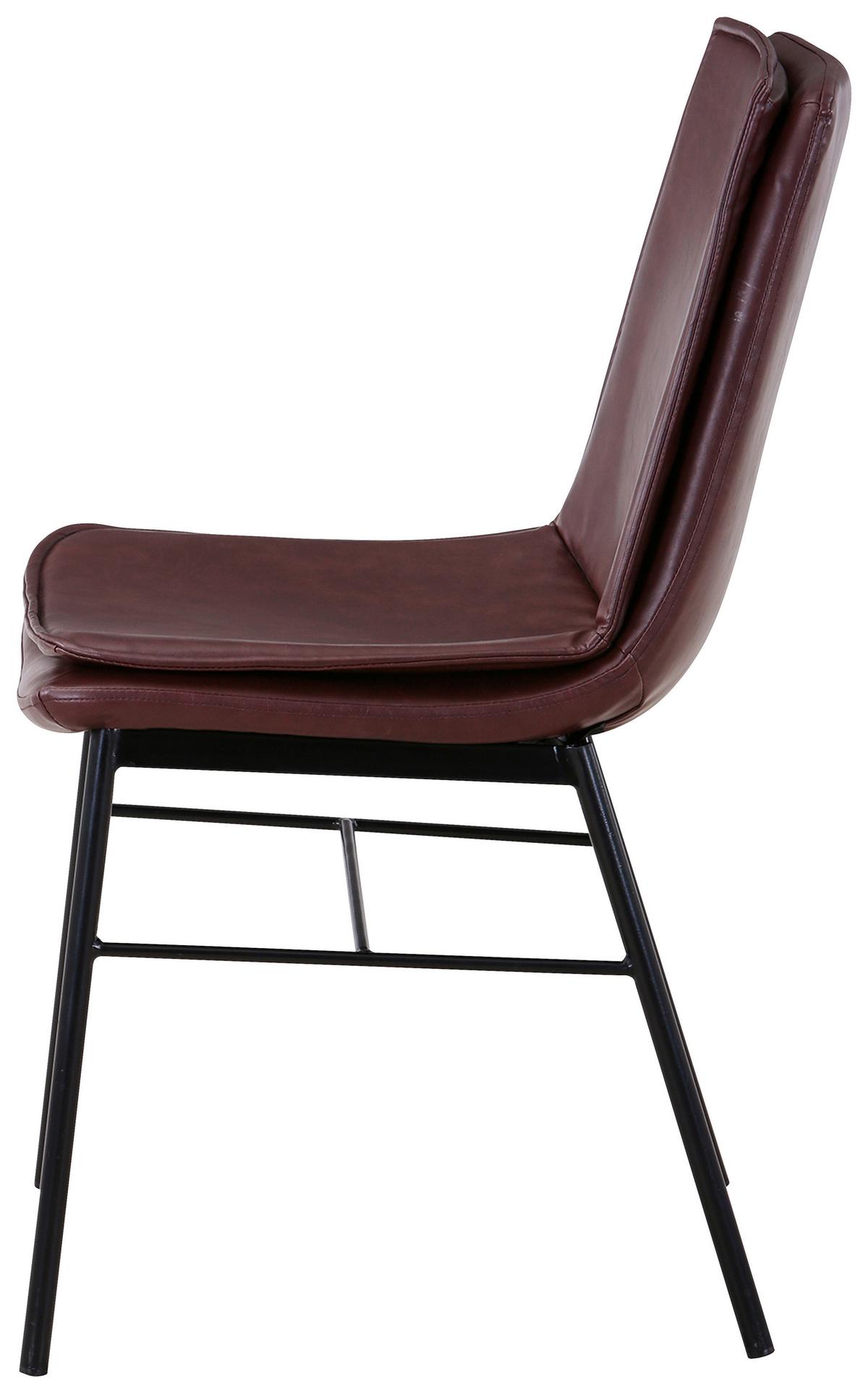 Stuhl-set Brady 125 Braun - Schwarz/Braun, Design, Kunststoff/Metall (46/84/60cm) - Kayoom