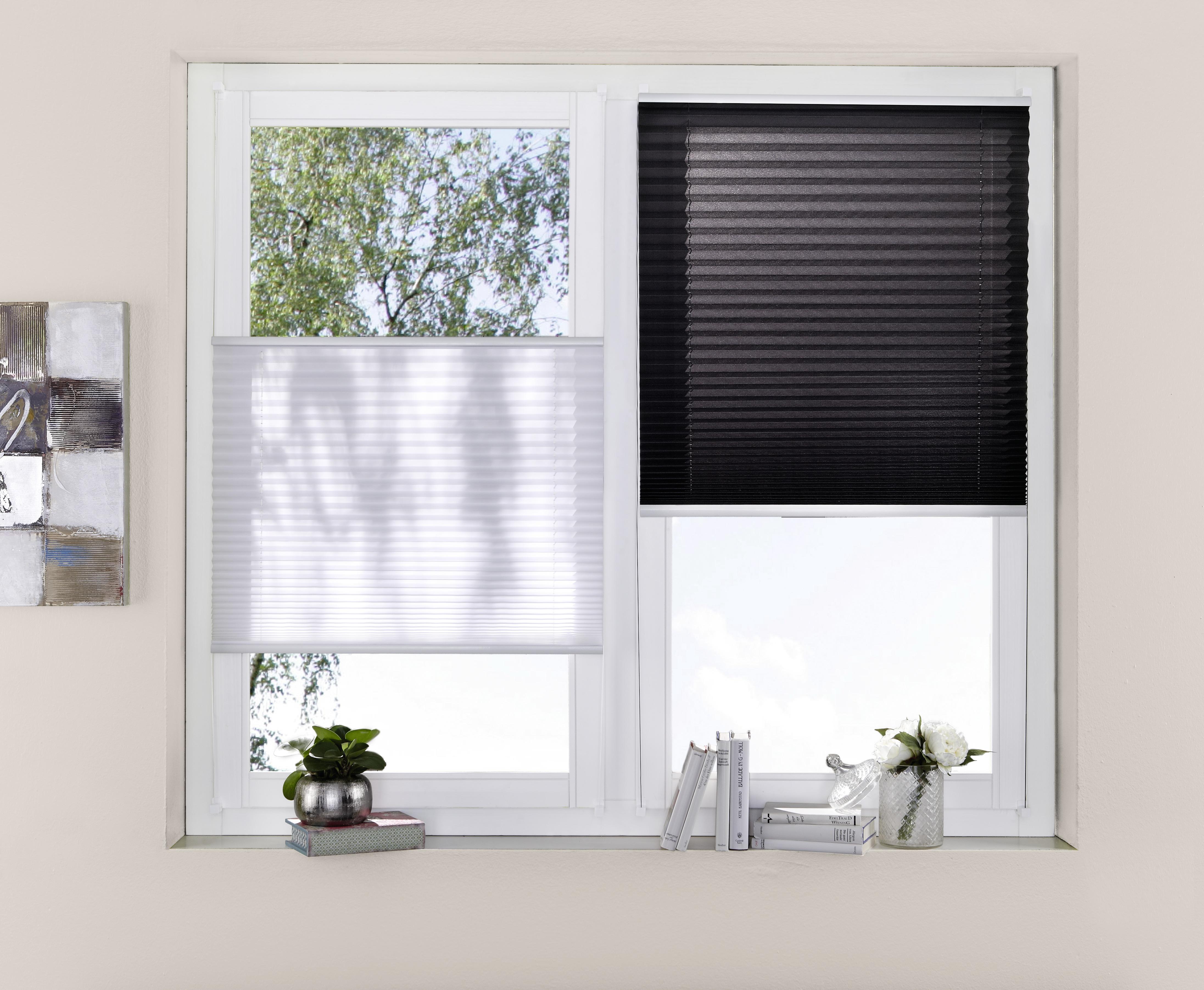 Plissee Free Grau B: 50 cm - Grau, KONVENTIONELL, Textil (50/130cm) - Homeware