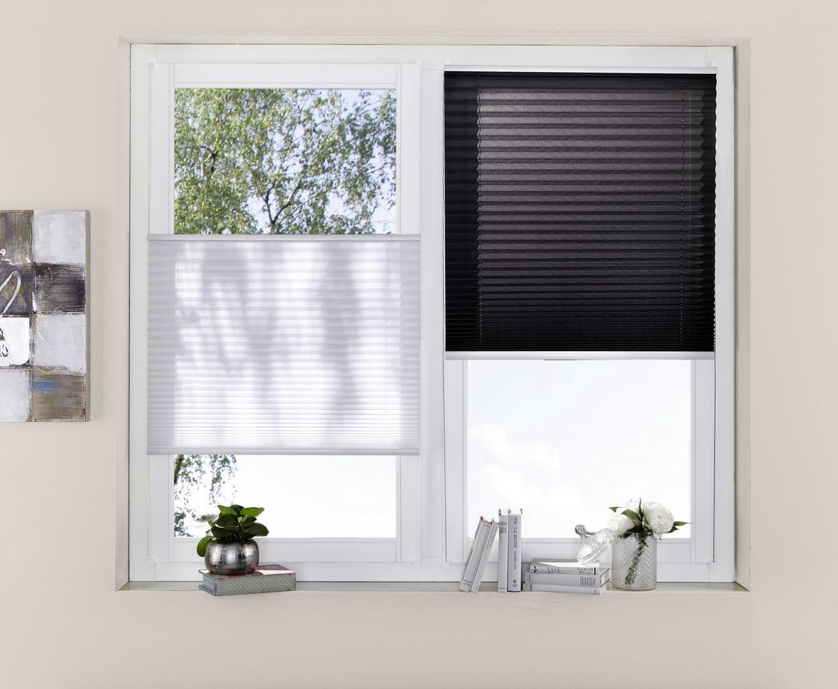 Plissee Free Grau B: 80 cm - Grau, KONVENTIONELL, Textil (80/130cm) - Homeware