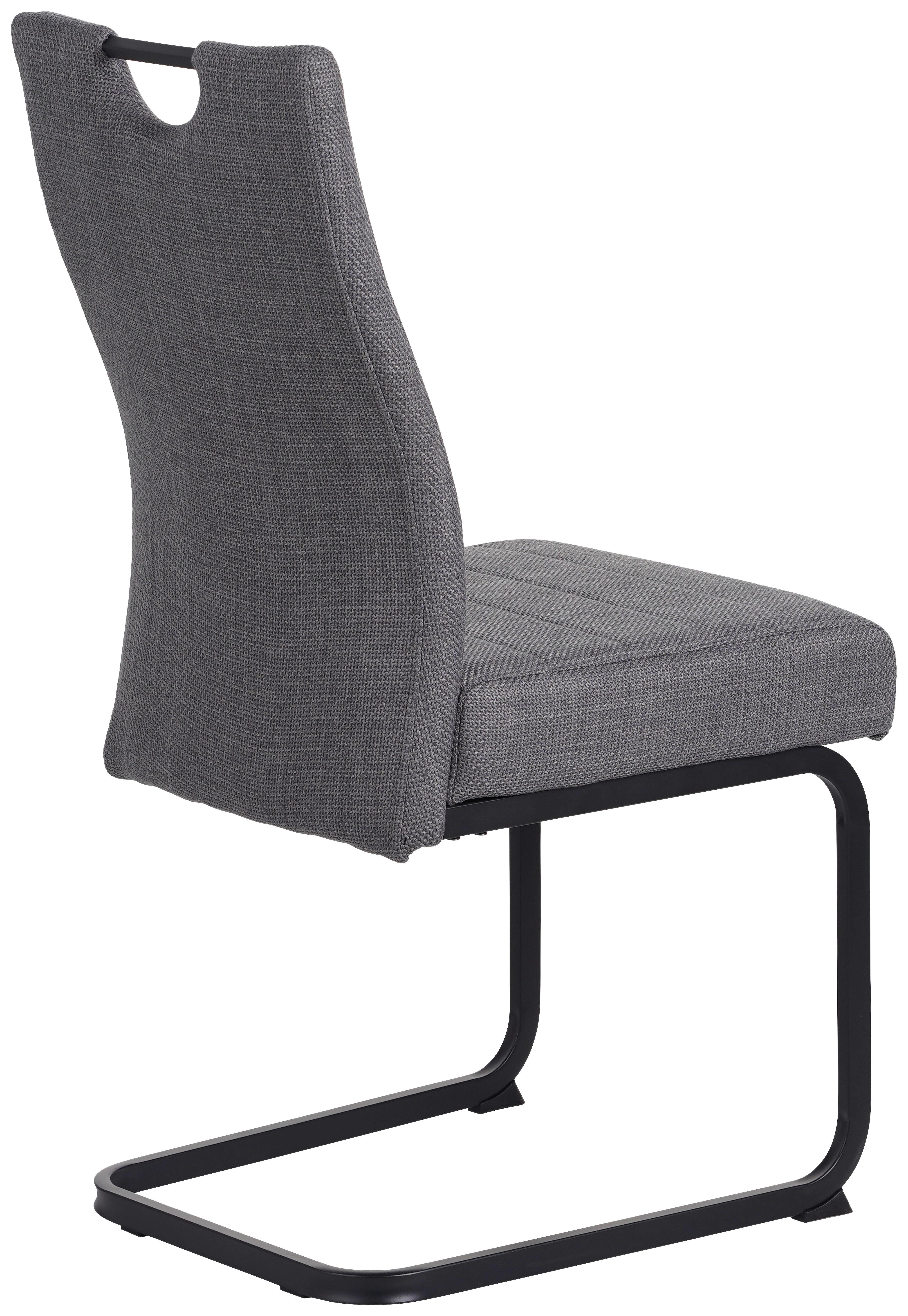 Szánkótalpas Szék Finni Giga-S - fekete/szürke, Konventionell, textil/fém (44/98/60cm)