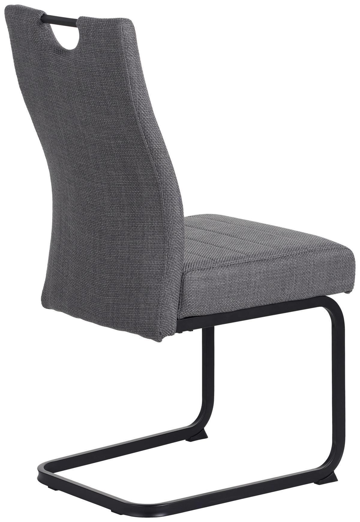 Szánkótalpas Szék Finni Giga-S - fekete/szürke, Konventionell, textil/fém (44/98/60cm)